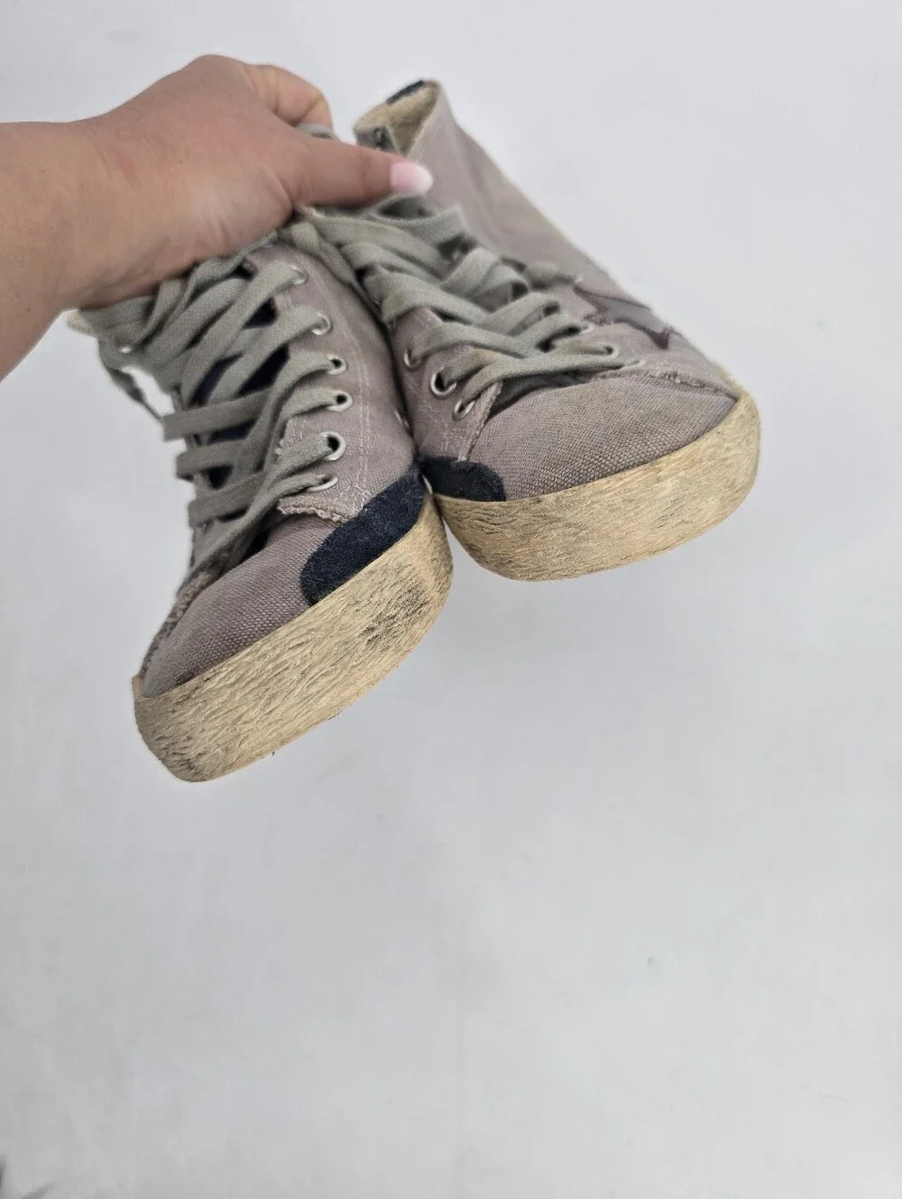Golden Goose Francy High Top Genuine Leather Sneakers Size 36 US 6 Purple